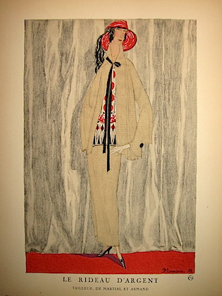  Le rideau d'argent. Tailleur, de Martial et Armand 1922 Parigi
